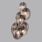 Люстра подвесная с 8-ю круглыми плафонами из рельефного стекла Disc Light варинант исполнения - 3 | Loft Concept в Твери