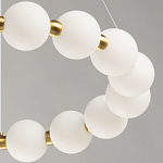 Люстра круглая с матовыми белыми шарами PEARLS Suspension варинант исполнения - 9 | Loft Concept в Твери