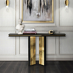Консоль чёрная с позолоченной центральной частью Beyond Console варинант исполнения - 4 | Loft Concept в Твери