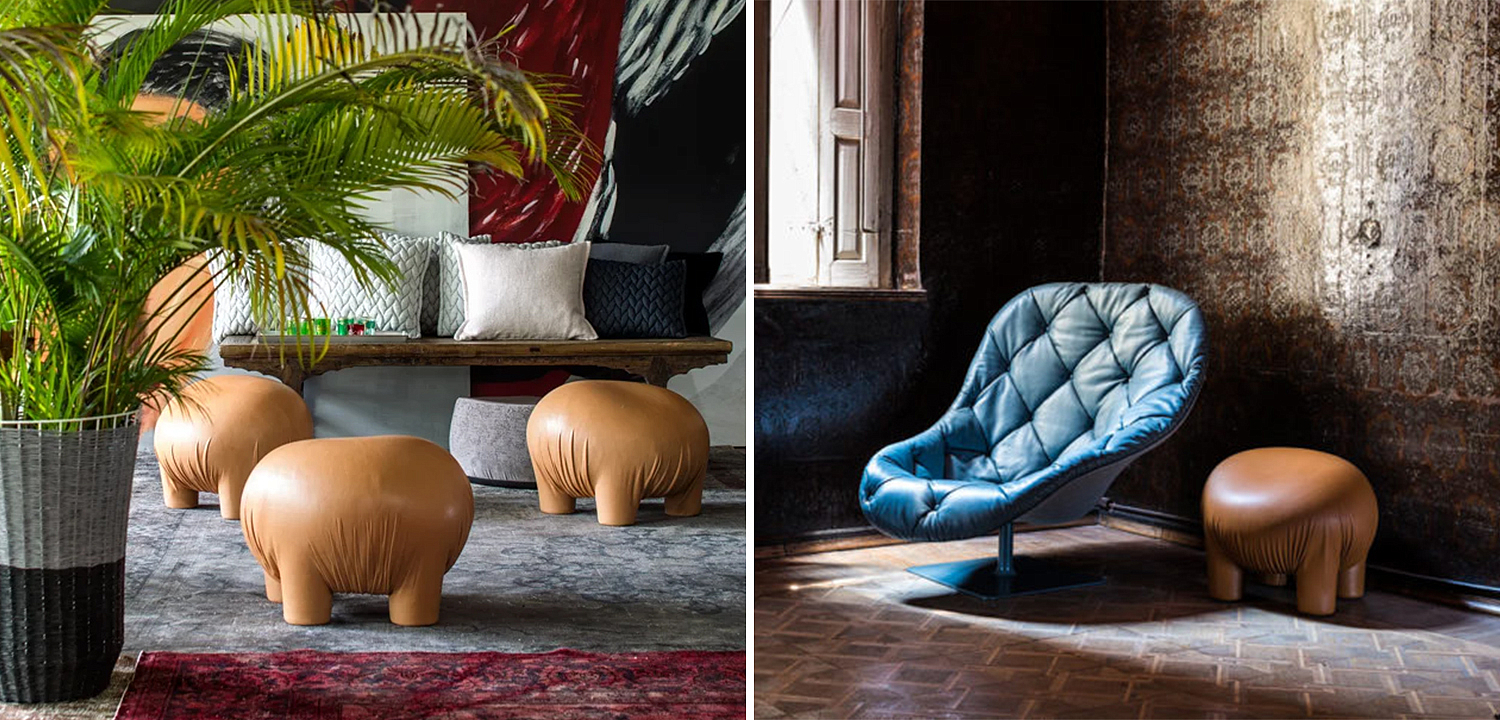 Пуф Натуральная кожа Anomaly дизайн Moroso Leather Пуф Натуральная кожа Anomaly дизайн Moroso Leather - Loft-Concept в Твери