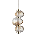 Подвесной светильник с 3-мя рифлеными стеклянными шарами Marcelh Light варинант исполнения - 1 | Loft Concept в Твери