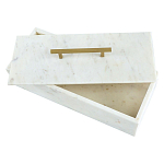 Шкатулка из белого мрамора Save Time варинант исполнения - 3 | Loft Concept в Твери