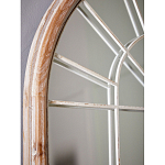 Зеркало-окно настенное в венецианском стиле с деревянной рамой бежевого цвета Venetian Smooth варинант исполнения - 7 | Loft Concept в Твери