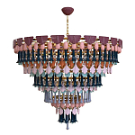 Люстра круглая с декором из разноцветных элементов в виде листьев Changing Seasons варинант исполнения - 3 | Loft Concept в Твери