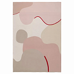 Плед из хлопка бежевого цвета с абстрактным принтом Elysian Flow Peach варинант исполнения - 1 | Loft Concept в Твери