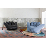 Дизайнерское плюшевое розовое кресло в форме руки Poltronova Joe Plush Taffy Pink Armchair варинант исполнения - 7 | Loft Concept в Твери