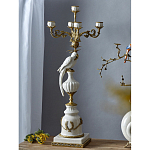 Подсвечник белый Попугай из фарфора с бронзовыми элементами Eden Garden варинант исполнения - 4 | Loft Concept в Твери