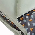 Постельное белье из сатина с принтом треугольники 150х200 см Triangular Dreams варинант исполнения - 4 | Loft Concept в Твери