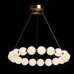 Люстра круглая с матовыми белыми шарами PEARLS Suspension варинант исполнения - 3 | Loft Concept в Твери