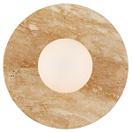 Бра в виде диска с плафоном из матового белого стекла Marble Glow варинант исполнения - 3 | Loft Concept в Твери