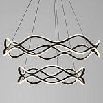 Люстра подвесная с волнообразным черным каркасом Black Tsunami варинант исполнения - 1 | Loft Concept в Твери