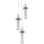 Подвесной светильник хром Trio Odile Acrylic Tube Hanging Lamp Chrome варинант исполнения - 1 | Loft Concept в Твери