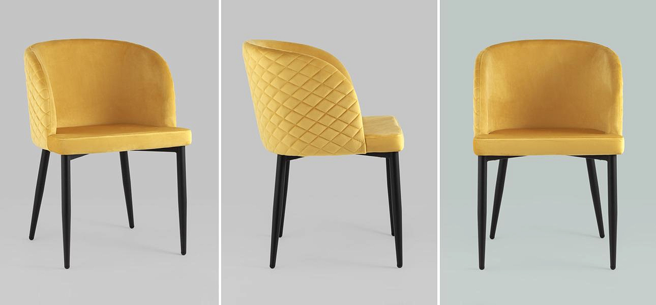 Стул Oscar Chair Оранжевый велюр Стул Oscar Chair Оранжевый велюр - Loft-Concept в Твери