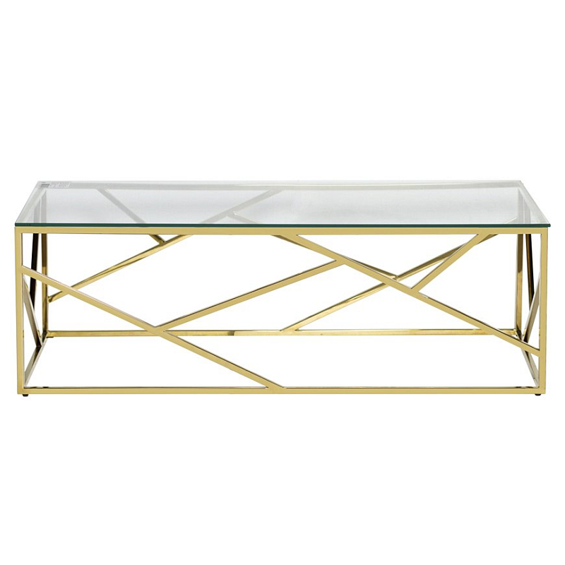 Кофейный стол Serene Furnishing Gold Clear Glass Top coffee table Прозрачное Стекло Золотой Кофейный стол Serene Furnishing Gold Clear Glass Top coffee table Прозрачное Стекло Золотой в Твери | Loft Concept