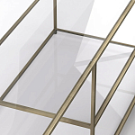 ТВ-тумба из стекла и металла Tingey Metal Glass TV Stand варинант исполнения - 3 | Loft Concept в Твери