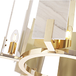 Люстра подвесная круглая с мраморными прямоугольными вставками и золотым основанием Диаметр 55 см Marble square Chandelier варинант исполнения - 3 | Loft Concept в Твери