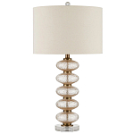 Настольная лампа с фактурным стеклянным корпусом Glamorous Pommel варинант исполнения - 3 | Loft Concept в Твери