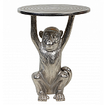 Столик с подстольем в виде обезьянки Bombay Nickel варинант исполнения - 2 | Loft Concept в Твери