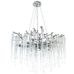 Люстра с хрустальными подвесками Frozen Drops Chandelier Chrome 10 варинант исполнения - 2 | Loft Concept в Твери
