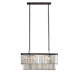 Люстра линейная прямоугольная с подвесками из натурального перламутра Nacre варинант исполнения - 1 | Loft Concept в Твери