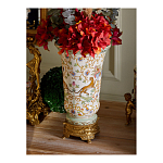 Ваза из фарфора на бронзовом основании Turquoise Blooming Garden варинант исполнения - 9 | Loft Concept в Твери