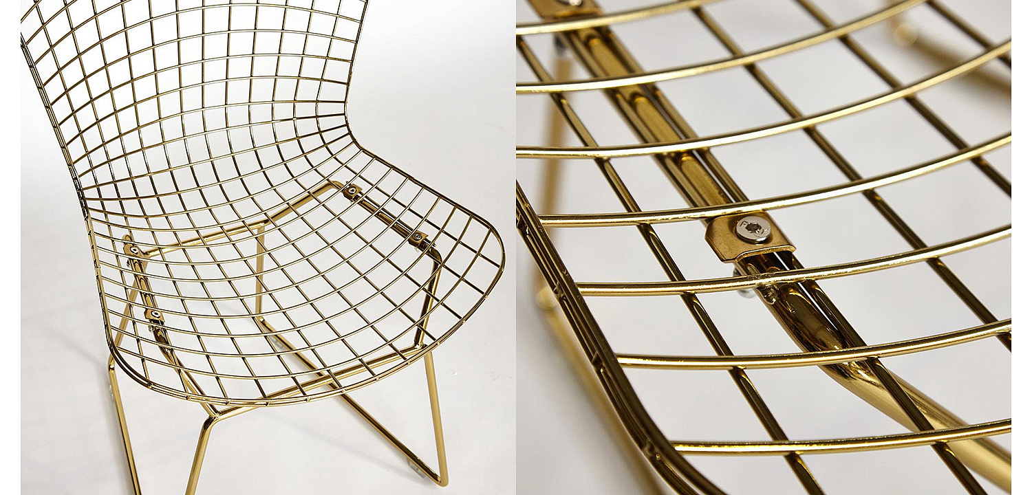 Стул Bertoia Side Chair gold - Loft-Concept в Твери