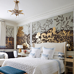 Обои ручная роспись в стиле Арт-деко Rateau Colourway SC-243 on Deep Rich Gold gilded paper варинант исполнения - 1 | Loft Concept в Твери