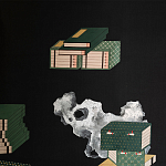 Обои ручная роспись The Art of Learning and Steps for the Flowers by Teo Yang Original colourway on Pitch dyed silk варинант исполнения - 3 | Loft Concept в Твери