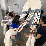 Настенное украшение из нитей Корона с кисточками Crown Wall Hanging варинант исполнения - 3 | Loft Concept в Твери