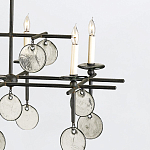 Люстра подвесная с 8-ю лампами и стеклянными круглыми подвесками Currey & Company варинант исполнения - 5 | Loft Concept в Твери