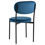 Стул с круглым сиденьем на металлическом основании ALFIE CHAIR Blue варинант исполнения - 4 | Loft Concept в Твери