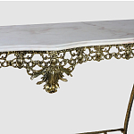 Консоль из бронзы с мраморной прямоугольной столешницей Bronze Console варинант исполнения - 2 | Loft Concept в Твери