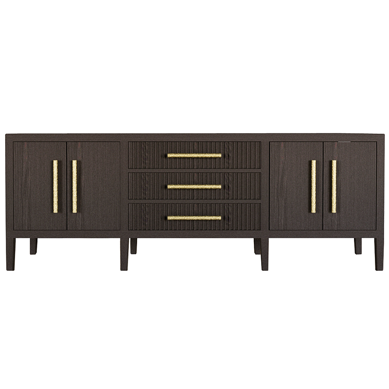 Большая VT-тумба Primo шпон темный орех Темный дуб Золотой в Твери | Loft Concept 