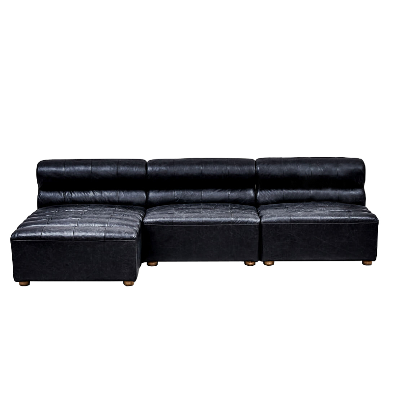 Диван Veronica Leather Sofa Черный Диван Veronica Leather Sofa Черный в Твери | Loft Concept