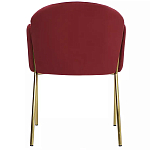 Стул бордовый на золотистых ножках Burgundy Chair варинант исполнения - 4 | Loft Concept в Твери