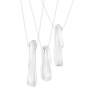 Подвесной светильник белого цвета с 3-мя изогнутыми плафонами Flow Loop