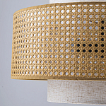 Подвесной светильник с декоративным поясом из плетеного бамбука Biuloggicu варинант исполнения - 7 | Loft Concept в Твери