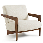 Кресло Avalon White Boucle из массива ореха варинант исполнения - 1 | Loft Concept в Твери