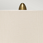 Настольная лампа с рифленым керамическим основанием в бронзовом цвете и жемчужным шёлковым абажуром Elstead Lighting варинант исполнения - 4 | Loft Concept в Твери