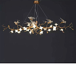 Люстра в виде золотой ветки с цветами и птичками Marvelous Garden варинант исполнения - 7 | Loft Concept в Твери