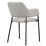 Стул мягкий с подлокотниками Chair Gray Upholstery Boucle варинант исполнения - 3 | Loft Concept в Твери