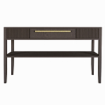 Дизайнерская Консоль с полкой и ящиком Primo Темный орех варинант исполнения - 8 | Loft Concept в Твери