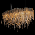 Люстра подвесная с металлическими цепочками и изогнутыми металлическими дугами 72 см Atlantis Chain варинант исполнения - 8 | Loft Concept в Твери