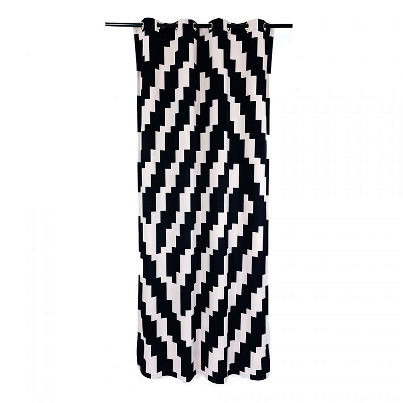 Штора Seletti Zig-Zag Черно-белый Штора Seletti Zig-Zag Черно-белый в Твери | Loft Concept