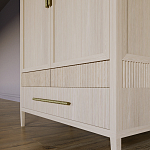 Шкаф платяной Primo с выдвижными ящиками шпон Черный дуб варинант исполнения - 5 | Loft Concept в Твери