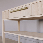 Дизайнерская Консоль с полкой и ящиком Primo Светлый дуб варинант исполнения - 3 | Loft Concept в Твери