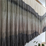Пейзаж из нитей Макраме Wall decor Black and White Landscape варинант исполнения - 2 | Loft Concept в Твери