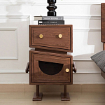 Тумбочка прикроватная с ящиком и дверцей Робот Robot Desk варинант исполнения - 1 | Loft Concept в Твери