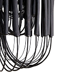 Люстра черная с несколькими ярусами деревянных палочек Bright Wooden Chandelier варинант исполнения - 6 | Loft Concept в Твери