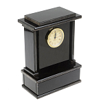 Часы настольные черные из натурального камня Обсидиан Stone Clock варинант исполнения - 2 | Loft Concept в Твери